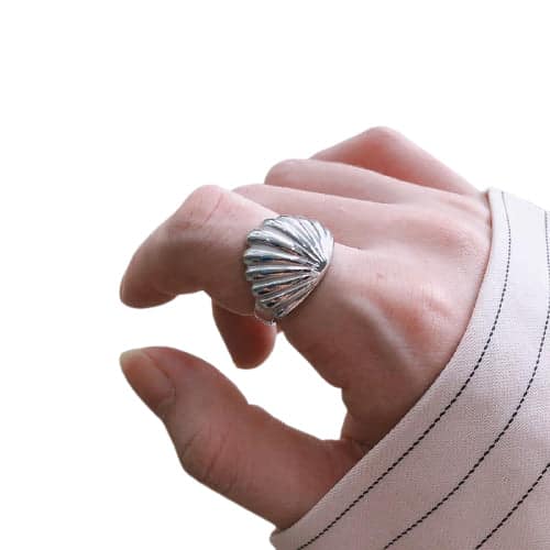 Anillo Concha En Plata 925