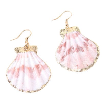 Pendientes Conchas Pecten Dorado