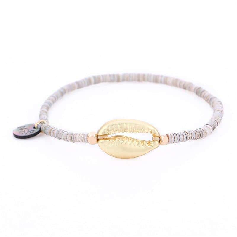 Pulsera Conchas Surfero Caracola (Dorado)