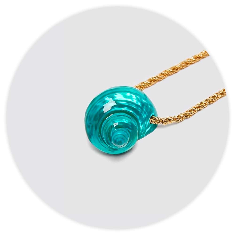 Collar De Conchas Turbo Verde