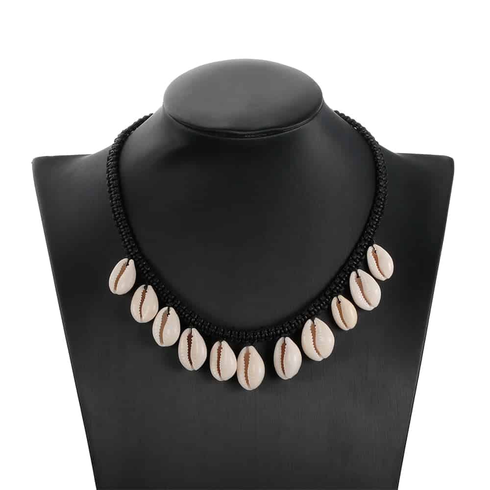 Collar De Conchas Caracolas Blancas