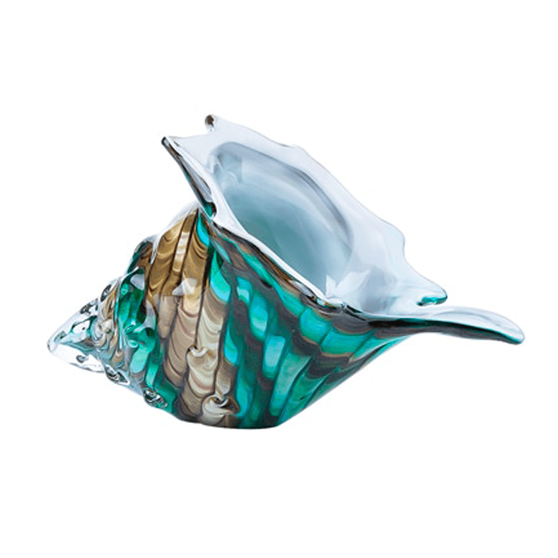 Conchas De Mar Decoradas Turquesa De Vidrio Soplado
