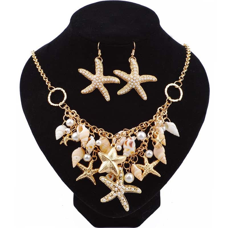 Conjunto De Conchas Joyas Estrellas De Mar