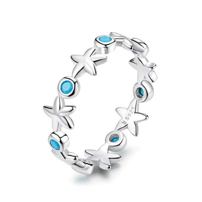 Anillo Concha Estrella De Mar (Plata 925)