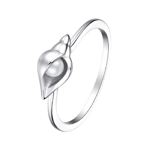 Anillo Concha Y Perla De Plata 925