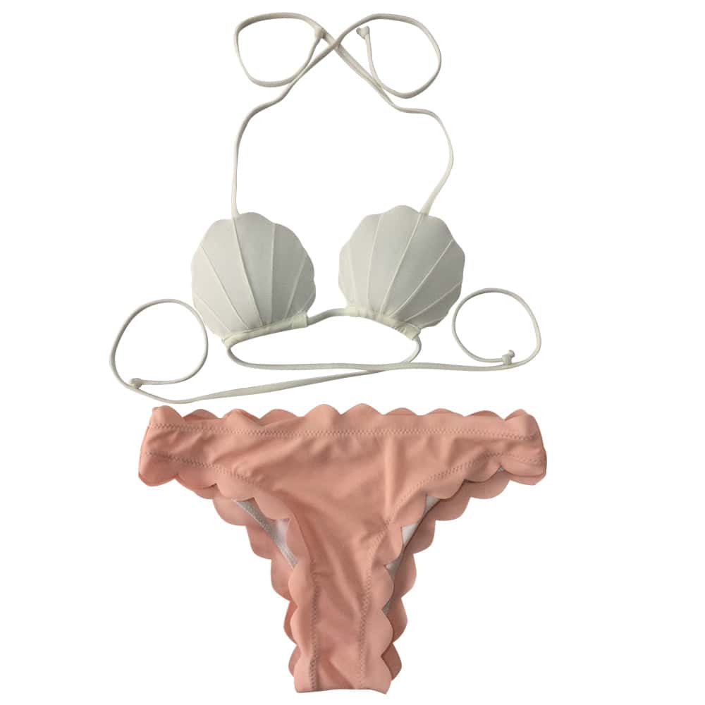 Bañador Conchas Bikini Blanco