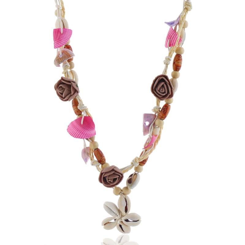 Collar De Conchas Collar De Cauri Rosa