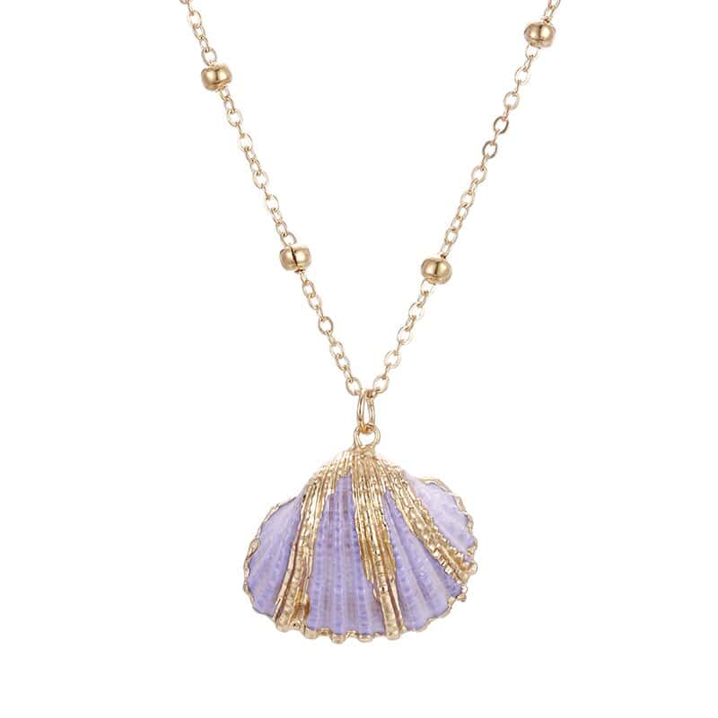 Colgante Concha Bucarda Lila Pastel