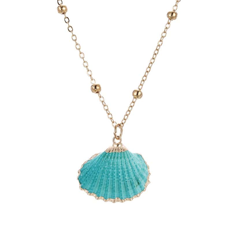 Colgante Concha Bucarda Azul Turquesa