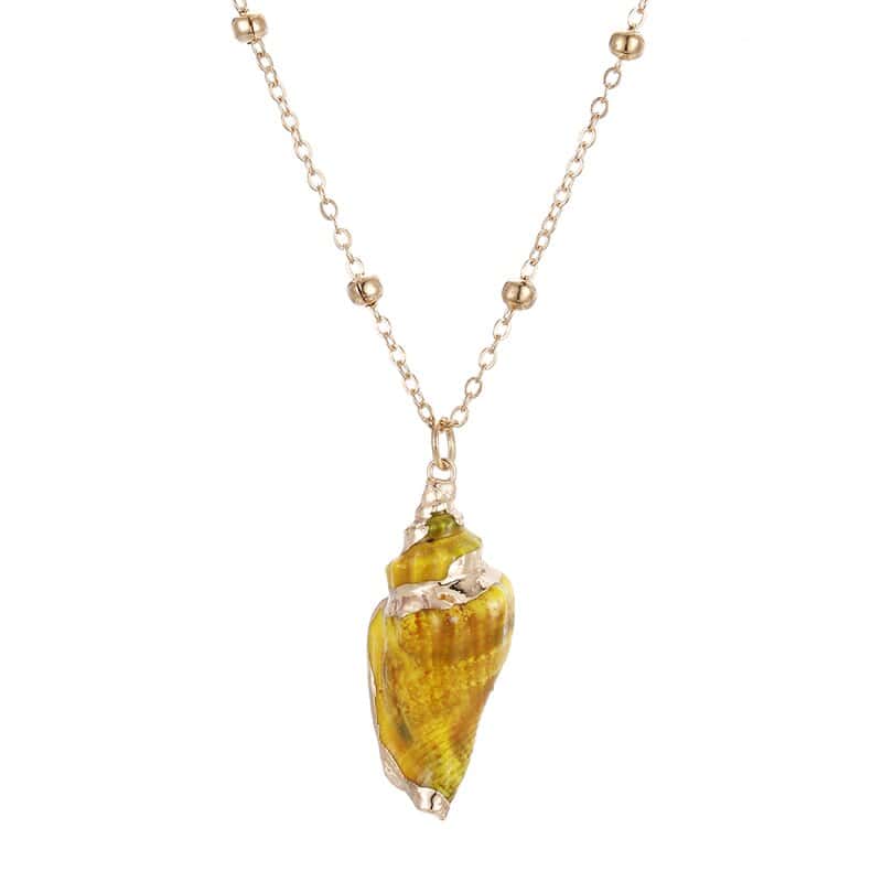Colgante Concha Canarium Amarillo