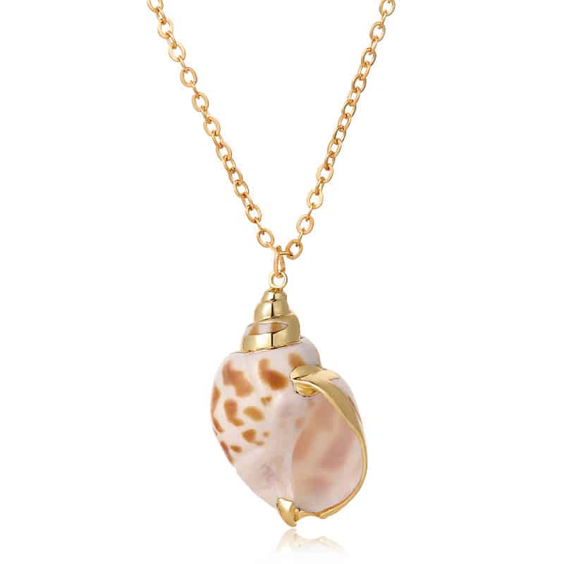 Colgante Concha Caracol Leopardo