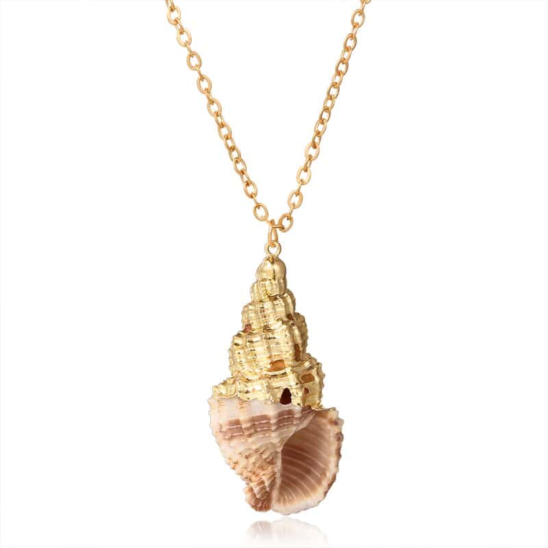 Colgante Concha Tritón Dorado Pequeño