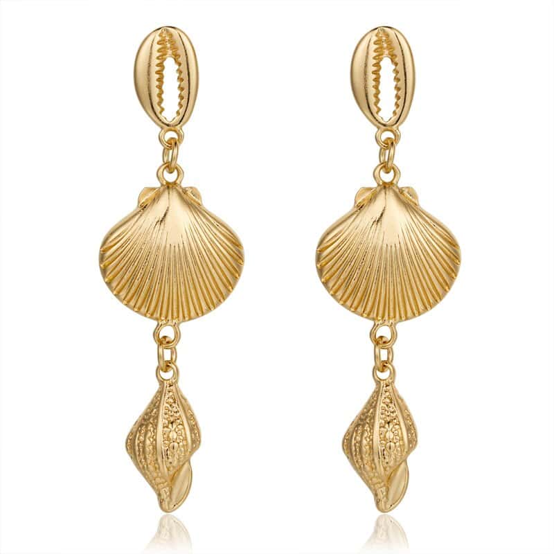Pendientes Conchas Trío De Conchas