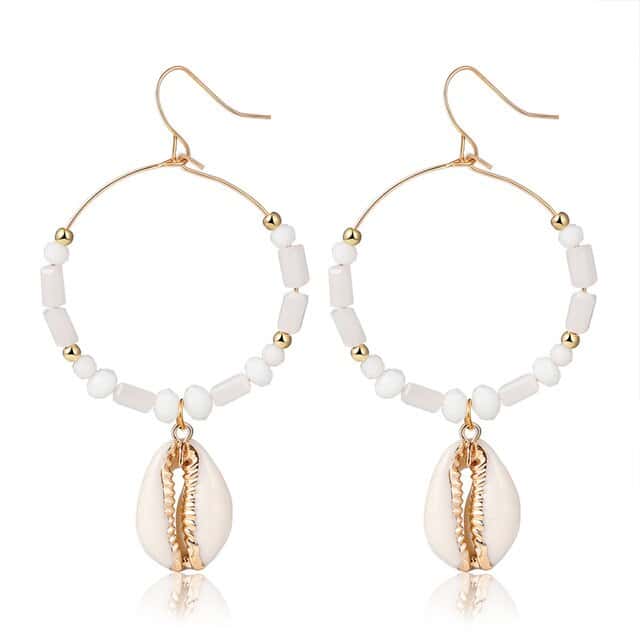 Pendientes Conchas Aros De Cauri (Dorado)