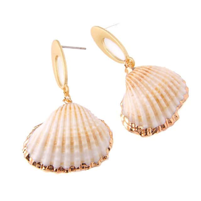 Pendientes Conchas Bucardes (Doradas)