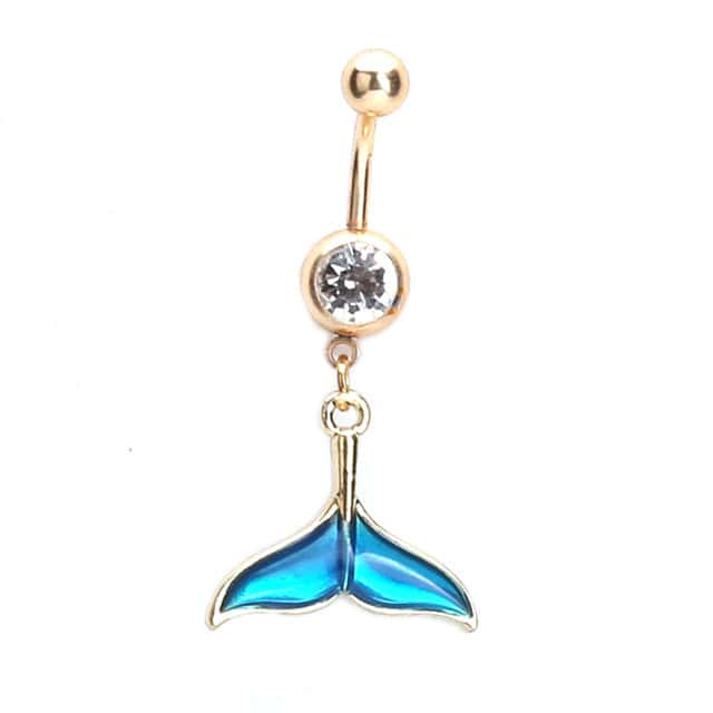 Piercing Ombligo Concha Cola De Sirena (Dorada)