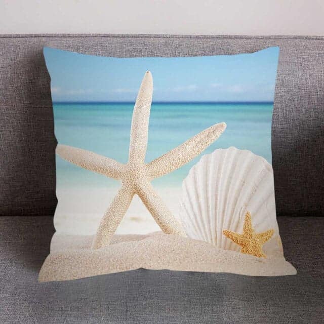 Cojin Concha Impreso De Playa De Las Bahamas