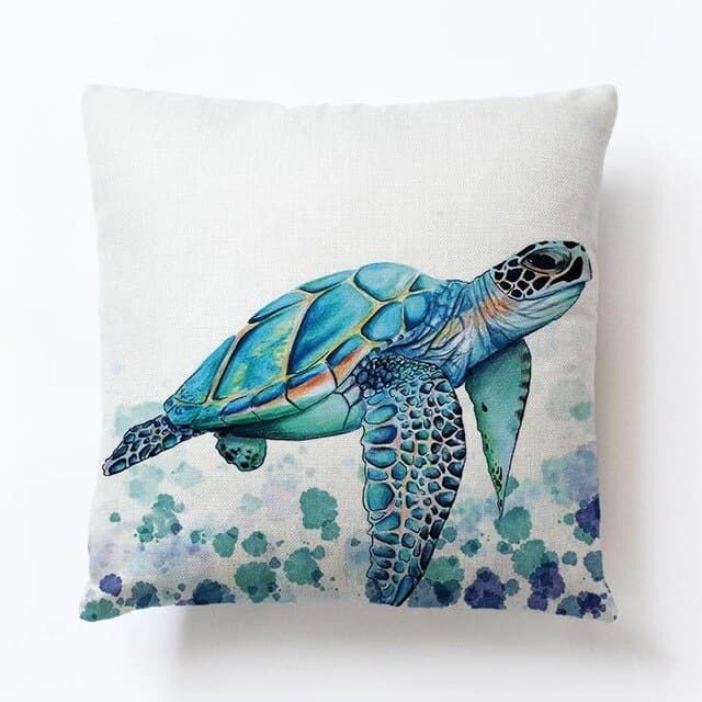 Cojin Concha Impreso De Tortuga