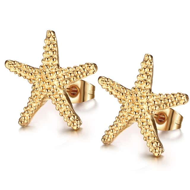 Pendientes Estrella De Mar Dorados