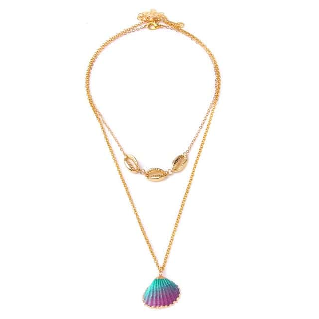 Colgante Concha Bucarde Dorado "Juliette"