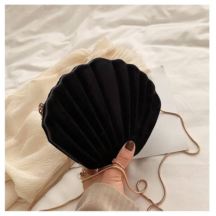 Bolso Concha Correa Negra